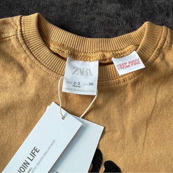 NWT Zara Sloth Shirt Size 2-3 Years - Picture 2 of 5